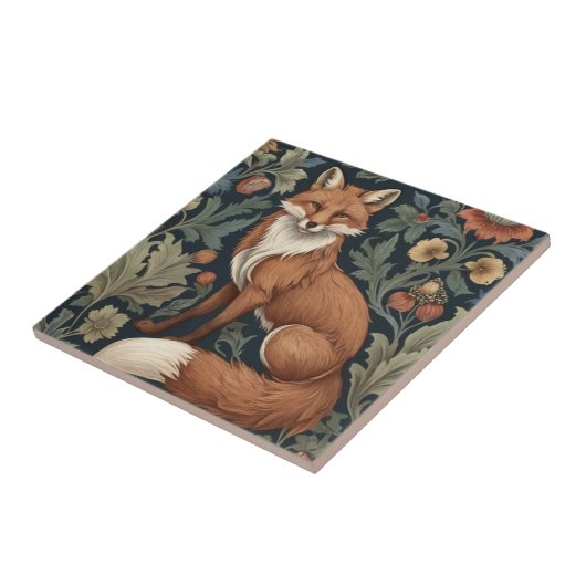 William Morris Stil Floral Links Facing Fox Fliese (Seite)