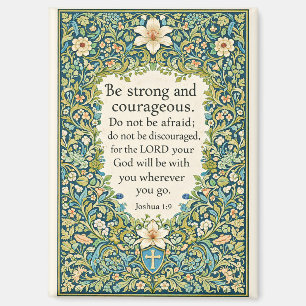 William-Morris-Stil floral und Schrift Magnet