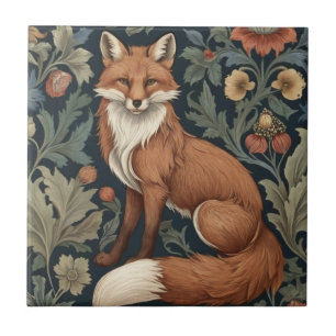 William-Morris-Stil Floraler Linksgerichteter Fuch Fliese
