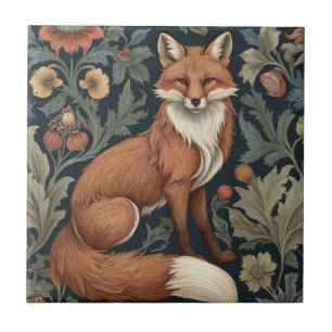 William-Morris-Stil Floraler Rechtsgerichteter Fuc Fliese
