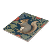 William Morris-Stil, grau Eichhörnchen, Links Fliese (Seite)