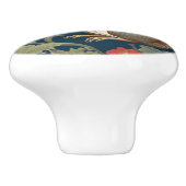 William Morris-Stil, grau Eichhörnchen, Links Keramikknauf (Seitenansicht)