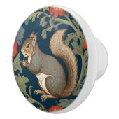 William Morris-Stil, grau Eichhörnchen, Links Keramikknauf (Rechts)