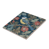William Morris Stil Links gegenüber Bird Blue Tit Fliese (Seite)