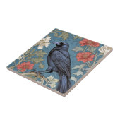 William Morris Stil Links gegenüber Black Crow Bir Fliese (Seite)