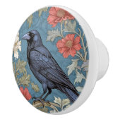 William Morris Stil Links gegenüber Black Crow Bir Keramikknauf (Rechts)