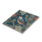 William Morris Stil Links gegenüber Nuthatch Bird Fliese (Seite)