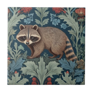 William Morris Stil Links gegenüber Raccoon Fliese