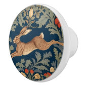William Morris Stil Links gegenüber Running Hare Keramikknauf (Rechts)