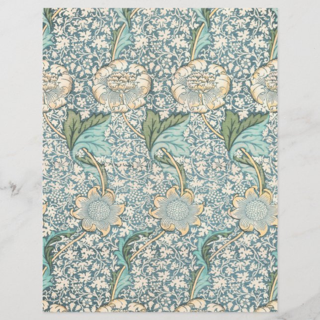 William Morris Stil Pattern Scrapbook Paper (Vorderseite)