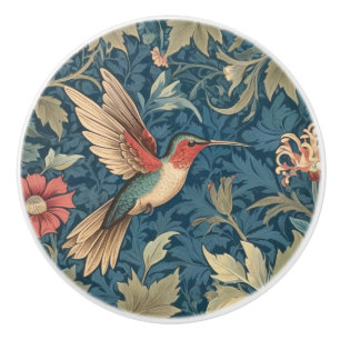 William Morris Stil R Ruby-throated hummingbird Keramikknauf