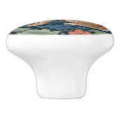 William Morris-Stil Rabbit Links gegenüber Floral Keramikknauf (Seitenansicht)