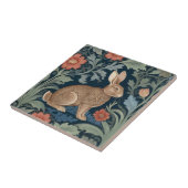 William Morris Stil Rabbit Right Facing Floral Fliese (Seite)