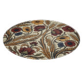 William Morris Stil Rot Gold Weizen Blumenmuster Schneidebrett (Ecke)