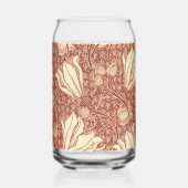 William Morris Stil Roter Lilie Blumenmuster Dosenglas (Rechts)