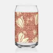William Morris Stil Roter Lilie Blumenmuster Dosenglas (Links)