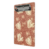 William Morris Stil Roter Lilie Blumenmuster Mini Klemmbrett (Gewinkelt2)