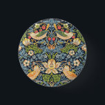 William Morris Strawberry Button<br><div class="desc">William Morris Strawberry Diief Floral Pattern Button</div>