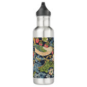 William Morris Strawberry Dieb Blumenmuster Edelstahlflasche (Rechts)