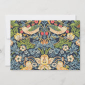 William Morris Strawberry Dieb Blumenmuster Einladung (Vorderseite)
