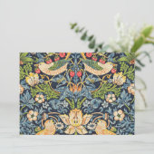 William Morris Strawberry Dieb Blumenmuster Einladung (Stehend Vorderseite)