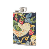 William Morris Strawberry Dieb Blumenmuster Flachmann (Links)