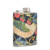 William Morris Strawberry Dieb Blumenmuster Flachmann (Rechts)