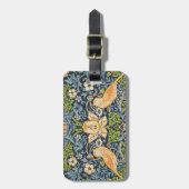William Morris Strawberry Dieb Blumenmuster Gepäckanhänger (Vorderseite vertikal)