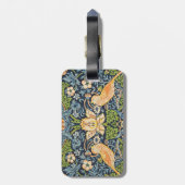 William Morris Strawberry Dieb Blumenmuster Gepäckanhänger (Rückseite vertikal)
