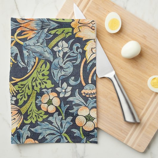 William Morris Strawberry Dieb Blumenmuster Geschirrtuch (Viertel Falte)