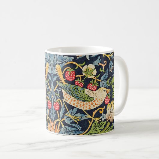 William Morris Strawberry Dieb Blumenmuster Kaffeetasse (VorderseiteRechts)