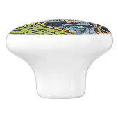 William Morris Strawberry Dieb Blumenmuster Keramikknauf (Seitenansicht)