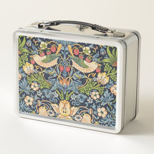 William Morris Strawberry Dieb Blumenmuster Metall Brotdose (Rückseite)