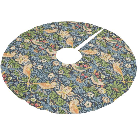 William Morris Strawberry Dieb Blumenmuster Polyester Weihnachtsbaumdecke (Schrägansicht)