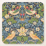 William Morris Strawberry Dieb Blumenmuster Rechteckiger Pappuntersetzer<br><div class="desc">William Morris Strawberry Diief Floral Pattern Paper Untersetzer</div>