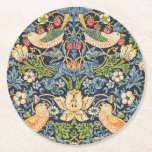 William Morris Strawberry Dieb Blumenmuster Runder Pappuntersetzer<br><div class="desc">William Morris Strawberry Diief Floral Pattern Paper Untersetzer</div>
