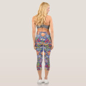 William Morris Strawberry Dieb Capri Leggings (Rückseite)