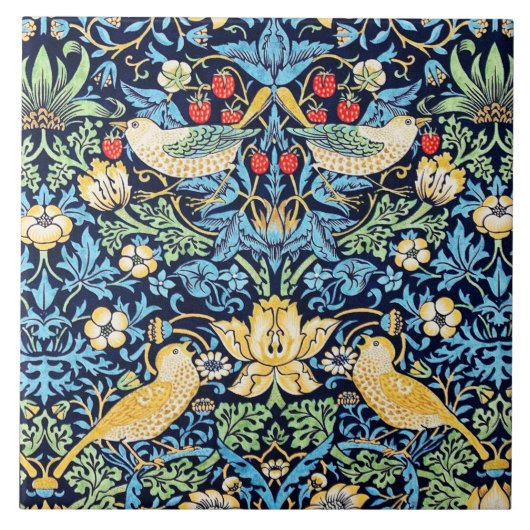 William Morris Strawberry Dieb Keramik Tile. Fliese (Vorderseite)