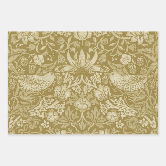 William Morris, Strawberry Dieb Monotone Geschenkpapier Set (Vorderseite 3)