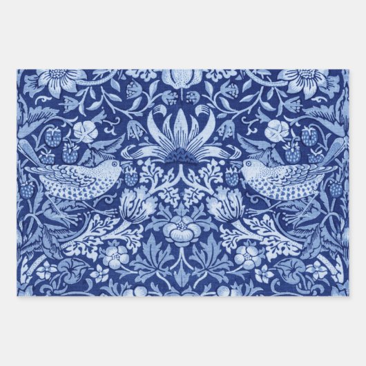 William Morris, Strawberry Dieb Monotone Geschenkpapier Set (Vorderseite 2)