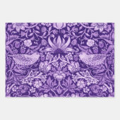 William Morris, Strawberry Dieb Monotone Geschenkpapier Set (Vorderseite)