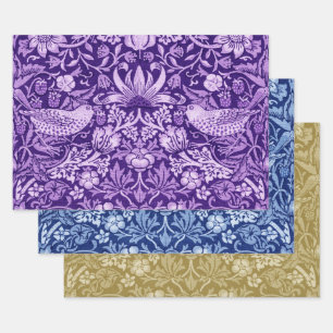 William Morris, Strawberry Dieb Monotone Geschenkpapier Set