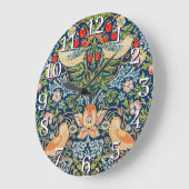 William Morris Strawberry Dieb Wall Clock Große Wanduhr (Winkel)