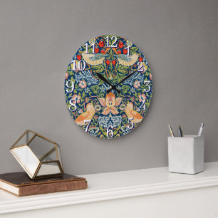 William Morris Strawberry Dieb Wall Clock Große Wanduhr