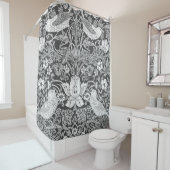 William Morris Strawberry Diief Black and White Duschvorhang (Beispiel)