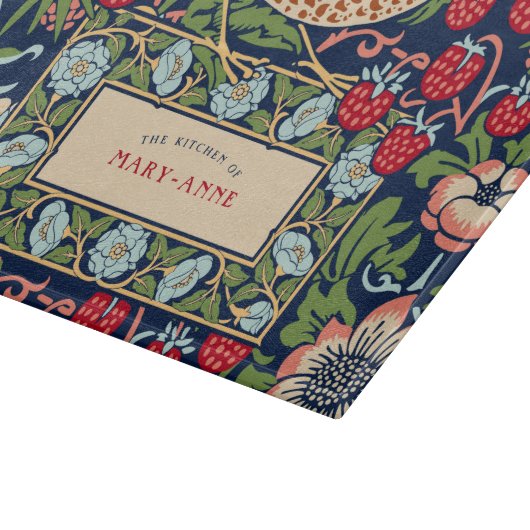 William Morris Strawberry Diief Cutting Board Schneidebrett (Ecke)