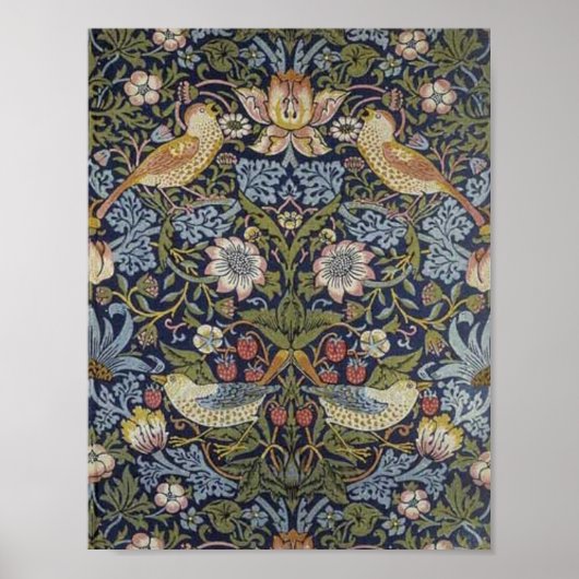 William Morris Strawberry Diief Design 1883 Poster (Vorne)