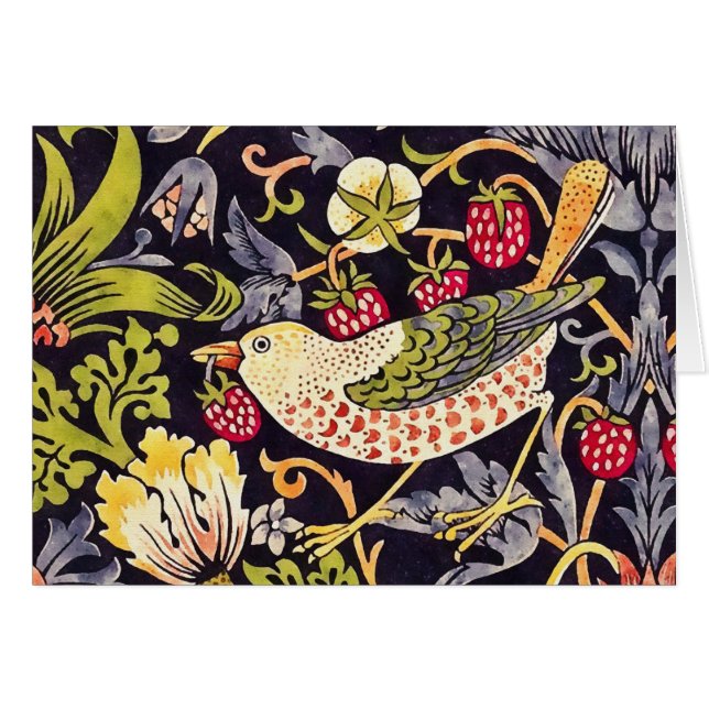 William Morris Strawberry Diief Floral Art Nouveau (Vorderseite (Horizontal))