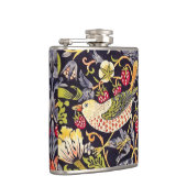 William Morris Strawberry Diief Floral Art Nouveau Flachmann (Rechts)