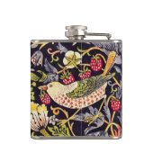 William Morris Strawberry Diief Floral Art Nouveau Flachmann (Rückseite)